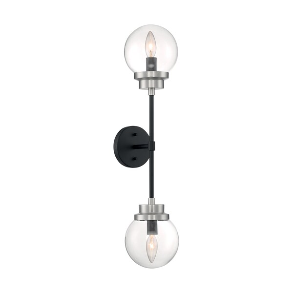 Nuvo Fixture, Indr Sconce, 2-Lght, Incandescent, 60W, 120V, B10, Candelabra, Bulb Count: 2 60/7132 - main